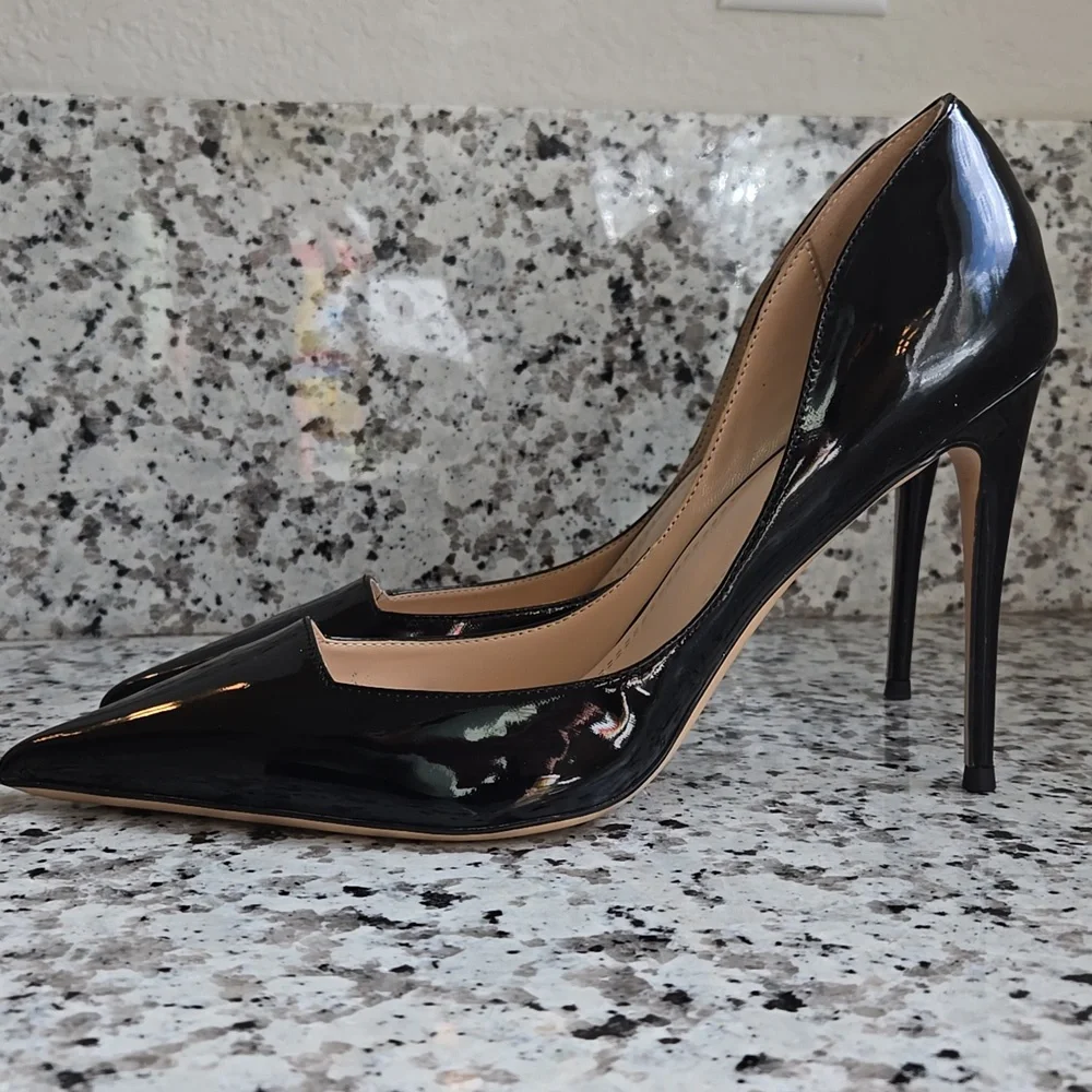 Elegant Black Shofoo Stiletto Heels - Picture 5 of 11